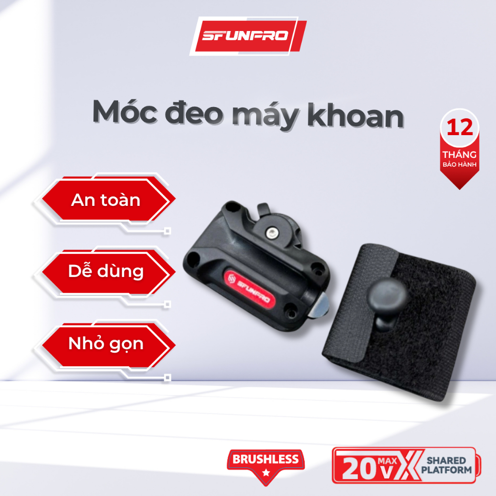 Móc đeo Máy khoan SFUNPRO – Giá đỡ Máy khoan tiện lợi, chắc chắn