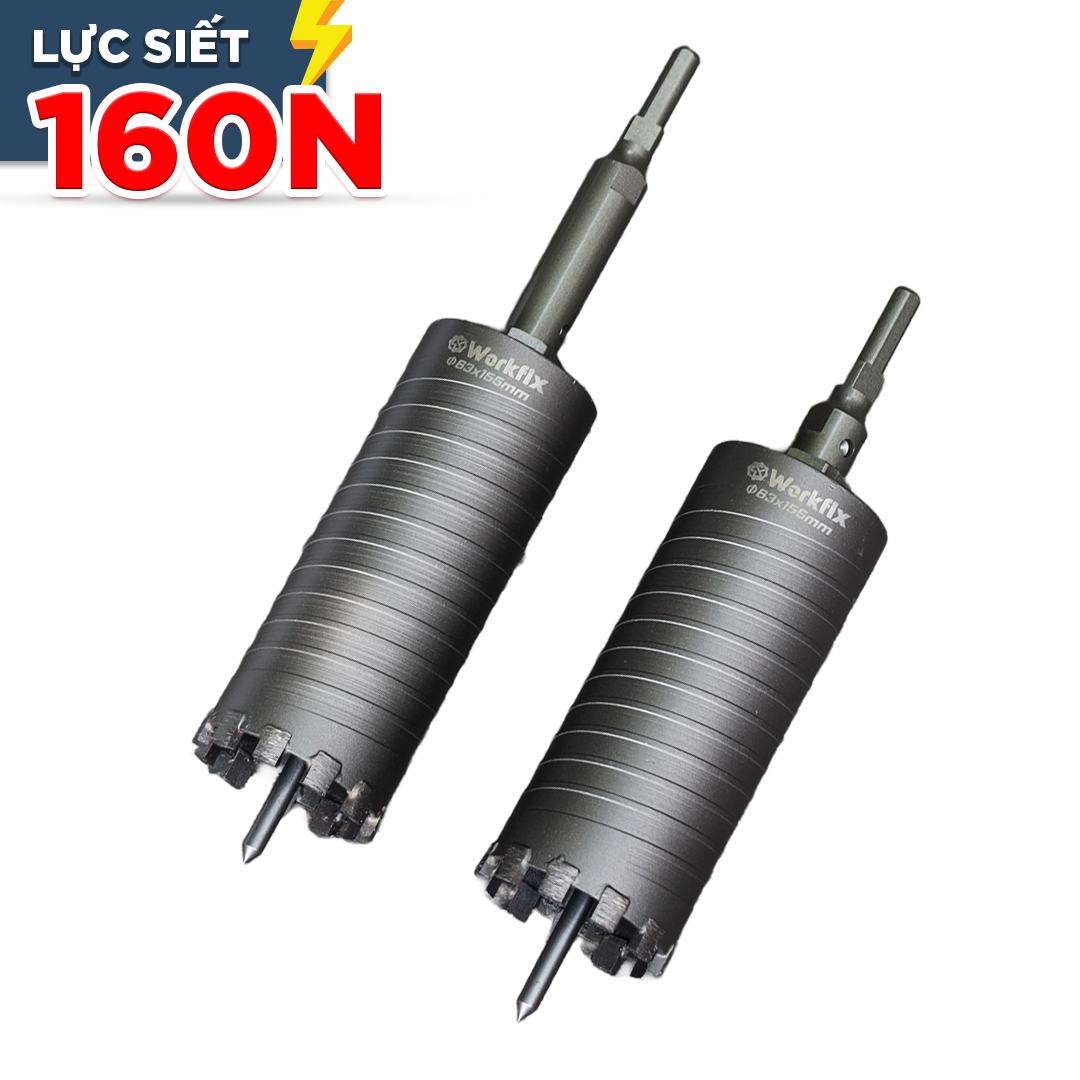 Mũi Rút Lõi Máy Khoan WF-RL63, Mũi khoan rút lõi phi 63, Khoan Rút Lõi Tường, Bê Tông Siêu Nhanh, Bảo Hành Chính Hãng 12Th